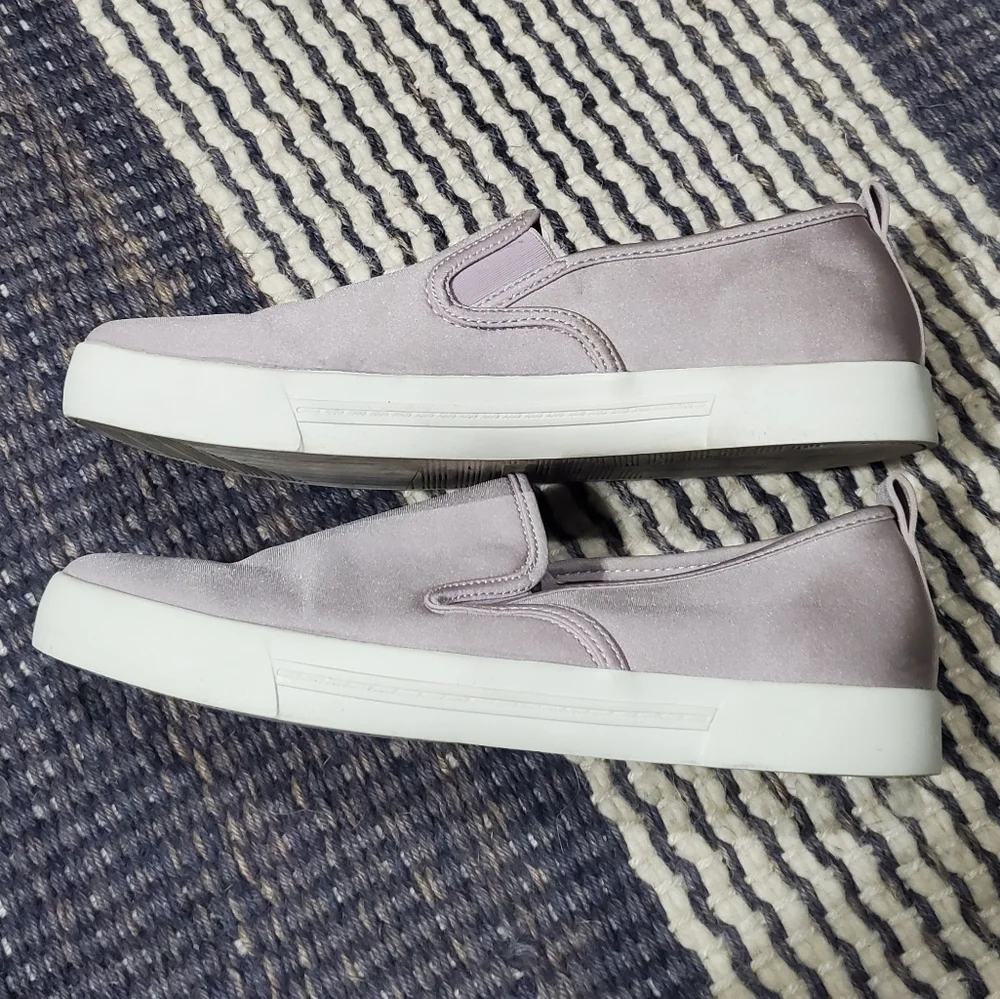 Call it spring purple flat slip on Sneakers shoes.